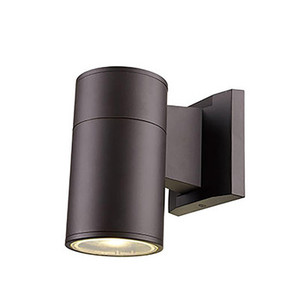 Trans Globe LED-50020 BZ Compact Collection, Tubular/Cylindrical, Outdoor Metal Wall Sconce Light