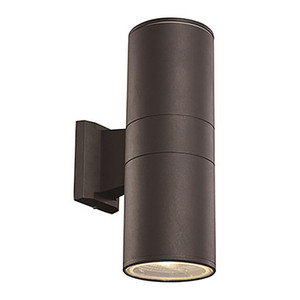 Trans Globe LED-40961 BK Compact Collection, Tubular/Cylindrical, Outdoor Metal Wall Sconce Light