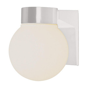 Trans Globe 4800 WH Pershing 1-Light Globe Shade Outdoor Wall Light