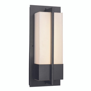 Trans Globe LED-50151 BK Venue, Rectangular LED Flush Mount, Acrylic and Metal Outdoor Wall Light