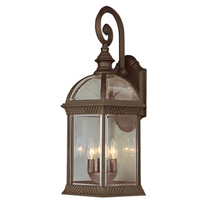 Trans Globe 44182 RT Wentworth Atrium Style, Armed Outdoor Wall Lantern Light, with Open Base