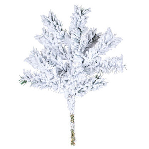 Vickerman A806301-4 18" Flocked Alaskan Spray 9 Tips Pk/4