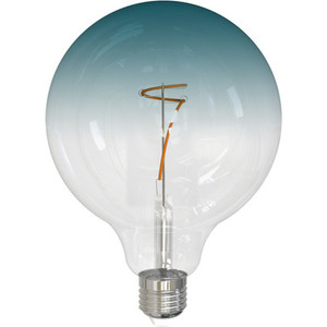 Bulbrite 776998 LED4G40/30K/FIL/GRAD/BLU - Gradient Blue LED G40 Filament Globe Bulb - 4W - 3000K