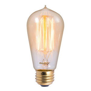 Bulbrite 134019 - ST18 Nostalgic Thread Bulb - 2200K Amber - Dimmable E26