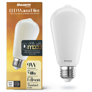 Bulbrite 776405 - LED ST18 Filament Bulb - 3000K-1800K - Warm Dim