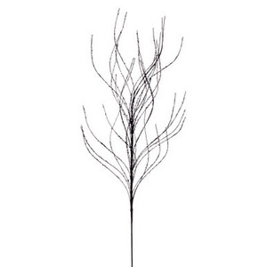 Vickerman QG221017 37" Black Wavy Twig Glitter Spray 6/Bg