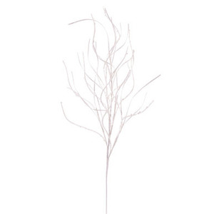 Vickerman QG225011 40" White Berry Wavy Glitter Spray 4/Bag