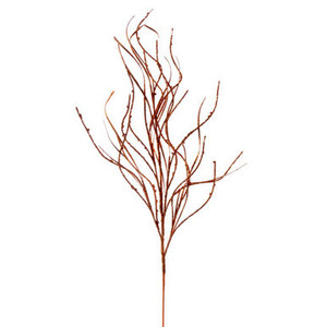 Vickerman QG225018 40" Burnished Orange Berry Wavy Glitter Spray