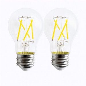 Cyber Tech LB60CA-D/WW-2PK – 8W Clear Filament A19 Bulb – 2700K – Dimmable - 2 Pack