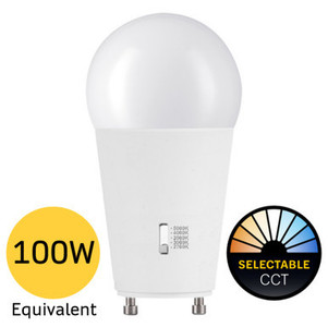 Halco 83216 - A19 GU24 LED Lamp - CCT Selectable - 15W Dimmable