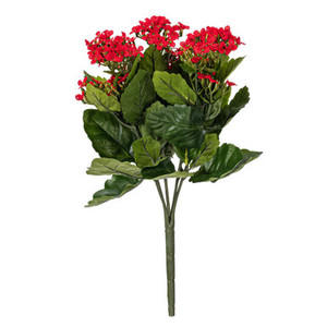 Vickerman FL170101 17.25" Red Kalanchoe Bush