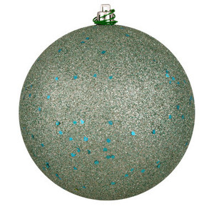 Vickerman N593040DQ 12" Frosty Mint Sequin Ball Drilled