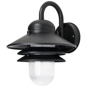 Sunlite 41370-SU Sunlite - Outdoor Black Nautical Wall Light Fixture - E26 Base 