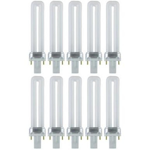 Sunlite 40499-SU Sunlite - CFL 2-Pin Plug In Plug-In Lamp - 7W - 3500K - 10 Pack 