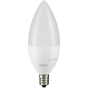 Sunlite 80791-SU Sunlite - Frost LED B13 Torpedo Bulb - 7W - 5000K - E12 Candelabra Base 