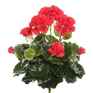 Vickerman FL170502 15.25" Red Geranium Bush