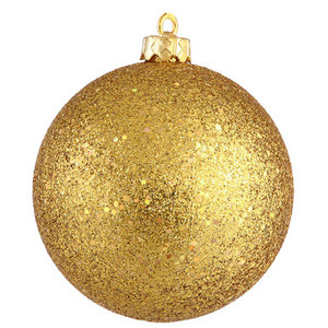 N592530DQ Vickerman - 10 in Antique Gold Sequin Ball Christmas Ornament