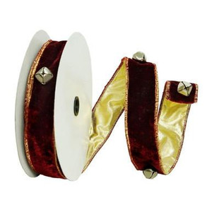 Vickerman Q221518 Vickerman - 1.5 in x 10 yd Wine Wired Christmas Ribbon 