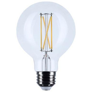 Satco S12482 Satco - Clear LED G25 Globe Bulb - 6W - 3500K 