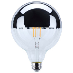 Satco S12545 - 8W G40 LED Bulb - 2700K - E26 Medium Base, Dimmable