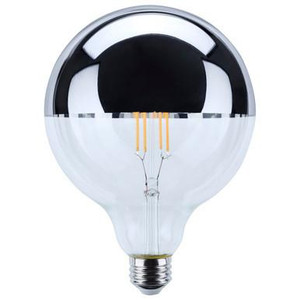 Satco S12545 Satco - Silver Bowl LED G40 Globe Bulb - 8W - 2700K - 90 CRI 
