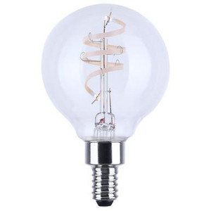 Satco S12561 Satco - Clear LED Filament G16.5 Globe Bulb - 4W - 3000K - 93 CRI 