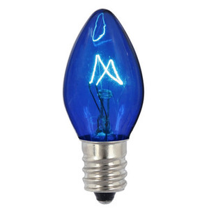 V471732-25 Vickerman - 25-Light Blue Incandescent Replacement Christmas Bulbs