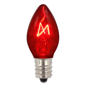 V471733-25 Vickerman - 25-Light Red Incandescent Replacement Christmas Bulbs