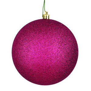 N590621DG Vickerman - 2.4 in Berry Red Glitter Ball Christmas Ornament - 24 Pack