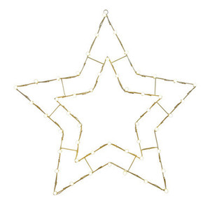 Vickerman V146042 48" x 48" White 5 Pt Star C7 Wire Motif