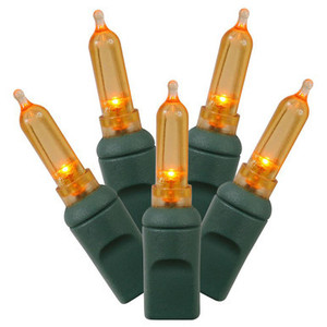 Vickerman X4G7108 34ft Italian 100-LED Orange Christmas Light String