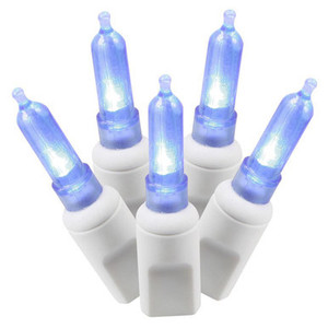 Vickerman X4W7102 34ft Italian 100-LED Blue Christmas Light String
