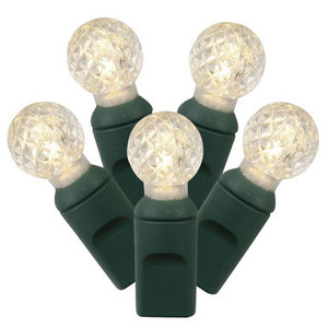 Vickerman X6G9501PBG 25ft G12 50-LED Warm White Christmas Light String