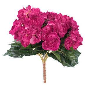 Vickerman FL170903 15.25" Hot Pink Begonia Bush