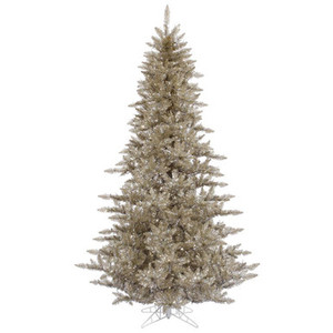Vickerman K166385 10ft Tinsel Fir Champagne Christmas Tree