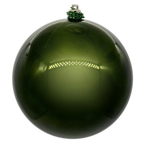 N591234DPV Vickerman - 4.75 in Juniper Green Pearl Ball UV Outdoor Christmas Ornament - 4 Pack