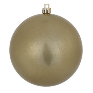 N591238DCV Vickerman - 4.75 in Champagne Candy Ball UV Resistant Christmas Ornament - 4 Pack