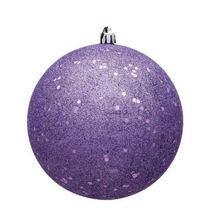 Vickerman N591586DQ Vickerman - 6 in Lavender Sequin Ball Christmas Ornament - 4 Pack 