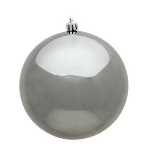 Vickerman N591587DSV Vickerman - 6 in Pewter Shiny Ball UV Resistant Christmas Ornament - 4 Pack 
