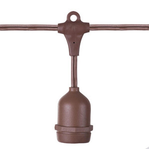 Vickerman V47B167 330' Brown Patio String Light with E26 Sockets