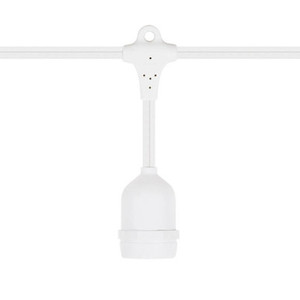 Vickerman V47W052 100' White Patio String Light with E26 Sockets