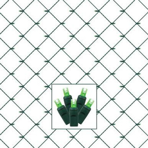 Vickerman X4G4614CSA Vickerman - 4 ft x 6 ft 120-Light Steady Green LED 5mm Wide Angle Christmas Net Light - Green Wire 
