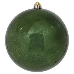 M166664D Vickerman - 8 in Moss Green Shiny Mercury Ball Christmas Ornament