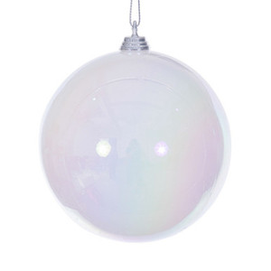 MC250111W Vickerman - 4 in White Ball Christmas Ornament - 4 Pack