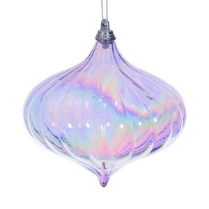 MC251386W Vickerman - 4.75 in Lavender Onion Christmas Ornament - 2 Pack
