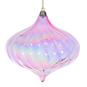 MC251479W Vickerman - 6 in Pink Onion Christmas Ornament - 2 Pack