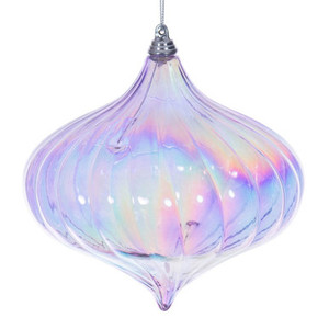 MC251486W Vickerman - 6 in Lavender Onion Christmas Ornament - 2 Pack