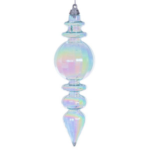 MC252332W Vickerman - 7.5 in Baby Blue Finial Christmas Ornament - 2 Pack