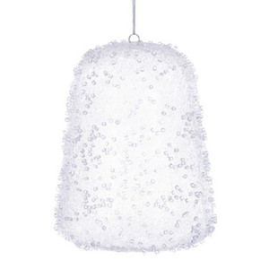 MC254211W Vickerman - 8 in White Gum Drop Christmas Ornament