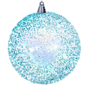 MC255232W Vickerman - 12 in Baby Blue Bead Christmas Ornament